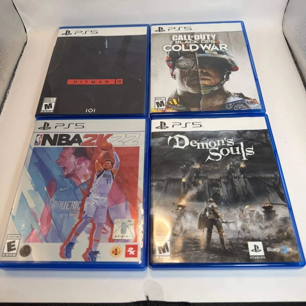 PS5 Game Bundle Hitman 3 Call of Duty Cold War NBA 2K22 Demon's Souls PS5